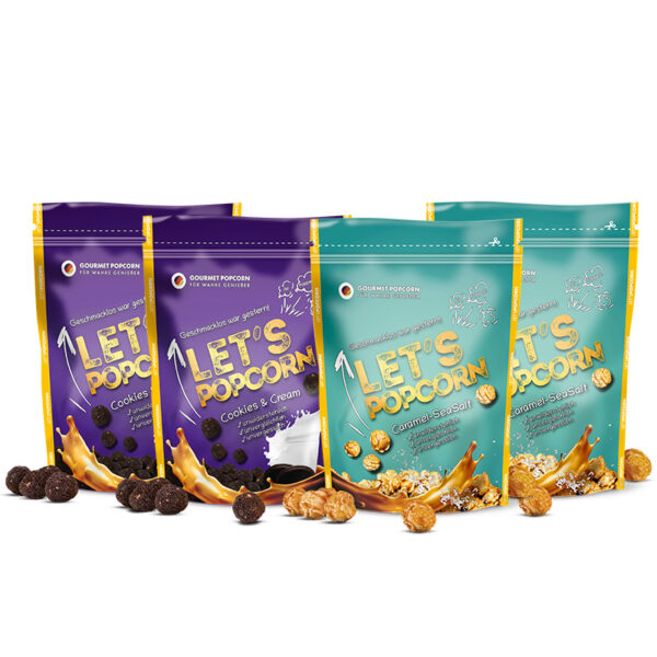 Let's Popcorn - 2x Cookies and Cream - 2x Caramel SeaSalt - PowerPack - 2x2